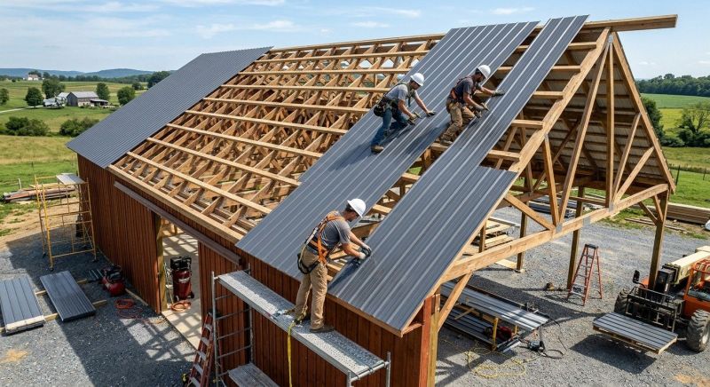 Barn Roof Construction in Livingston County, MI