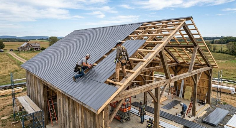 Barn Roof Construction in Livingston County, MI