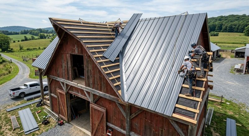 Barn Roof Construction in Livingston County, MI