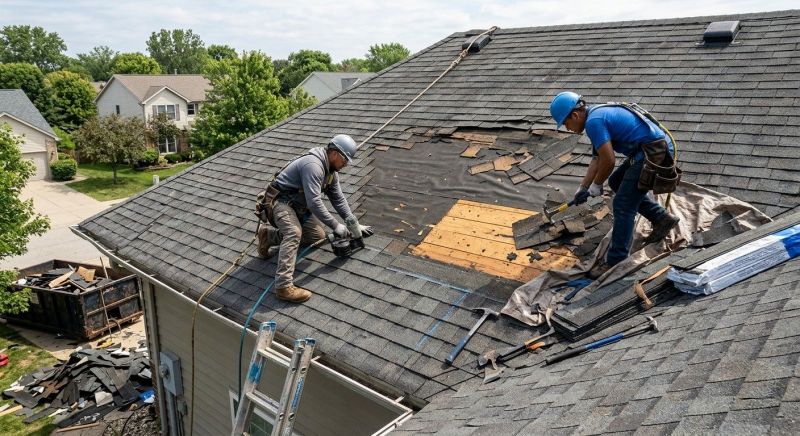 Damaged Roof Repair in Highland, MI