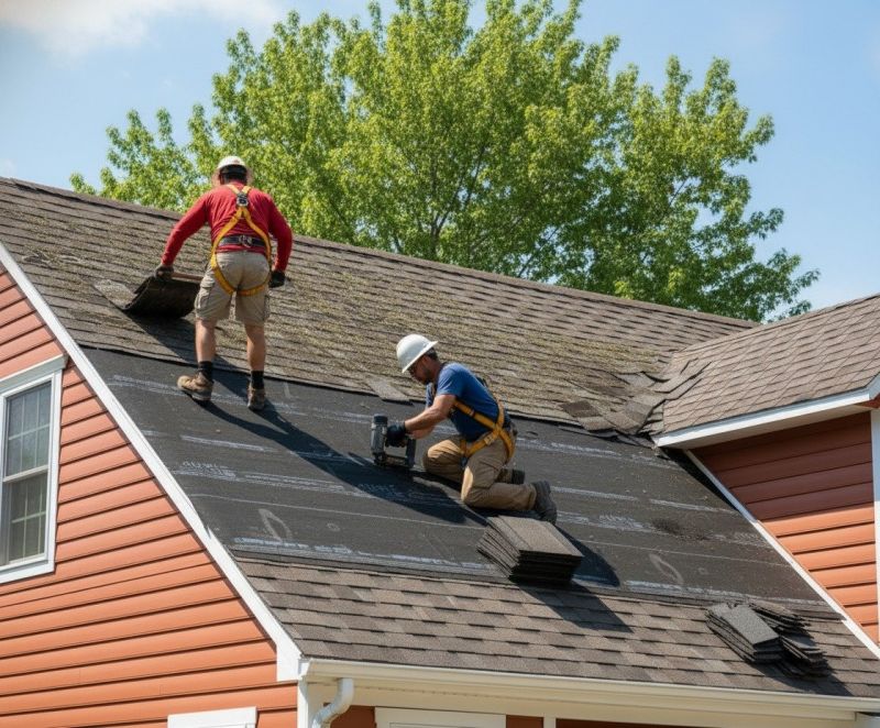 Damaged Roof Replacement in Highland, MI