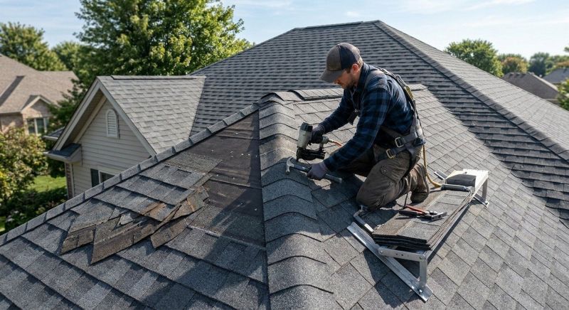 Hip Roof Shingle Repair in Livingston County, MI