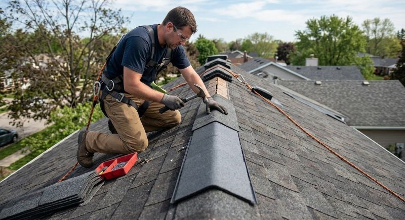 Ridge Cap Repair in Livingston County, MI