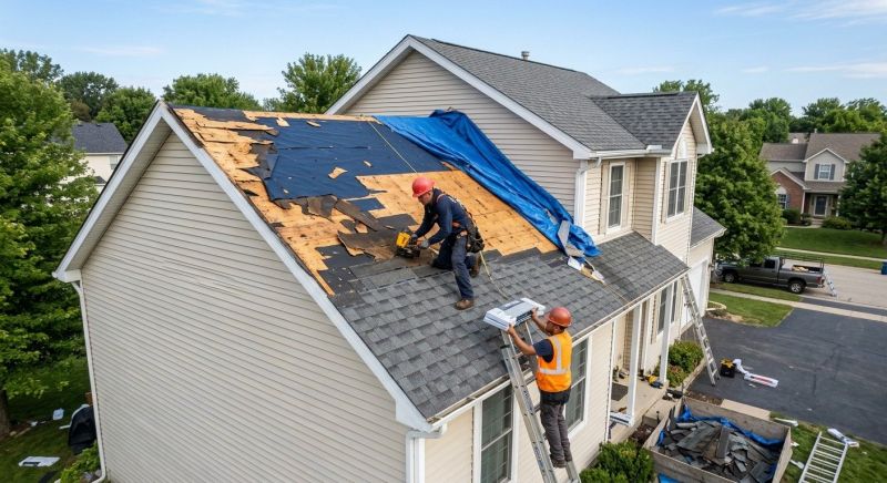 Roof Damage Restoration in Highland, MI